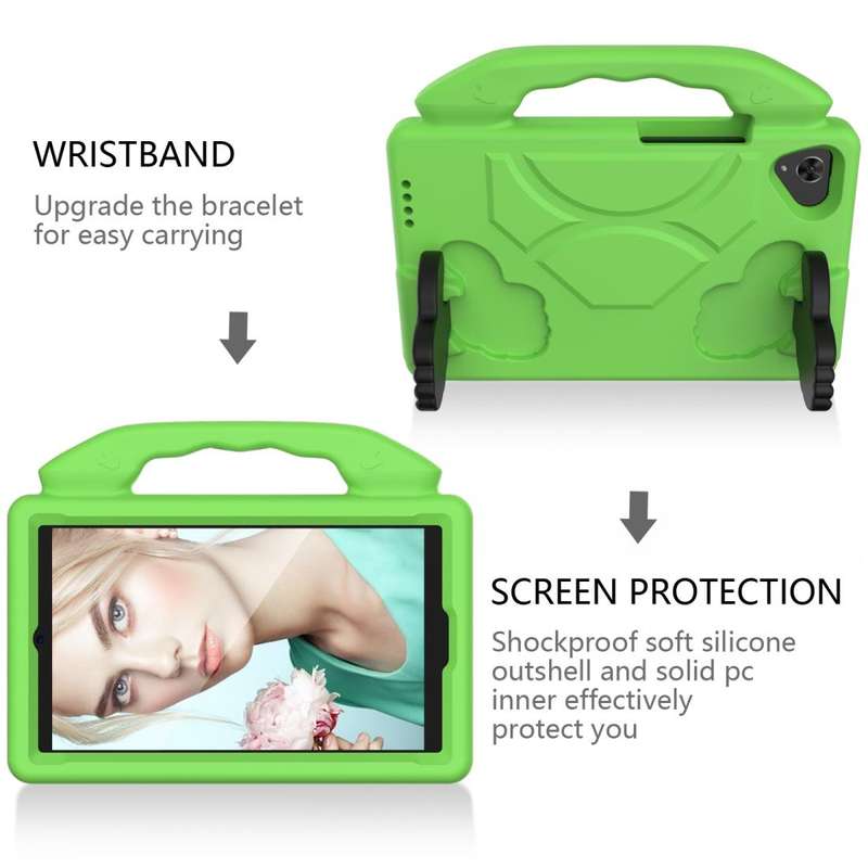 For Huawei MatePad T 8 2020 EVA Shockproof Protective Case with Thumb Holder(Green)