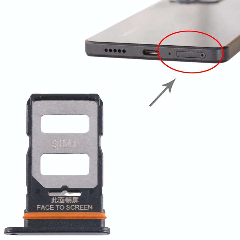 For Xiaomi Poco X5 Pro SIM Card Tray + SIM Card Tray (Black)