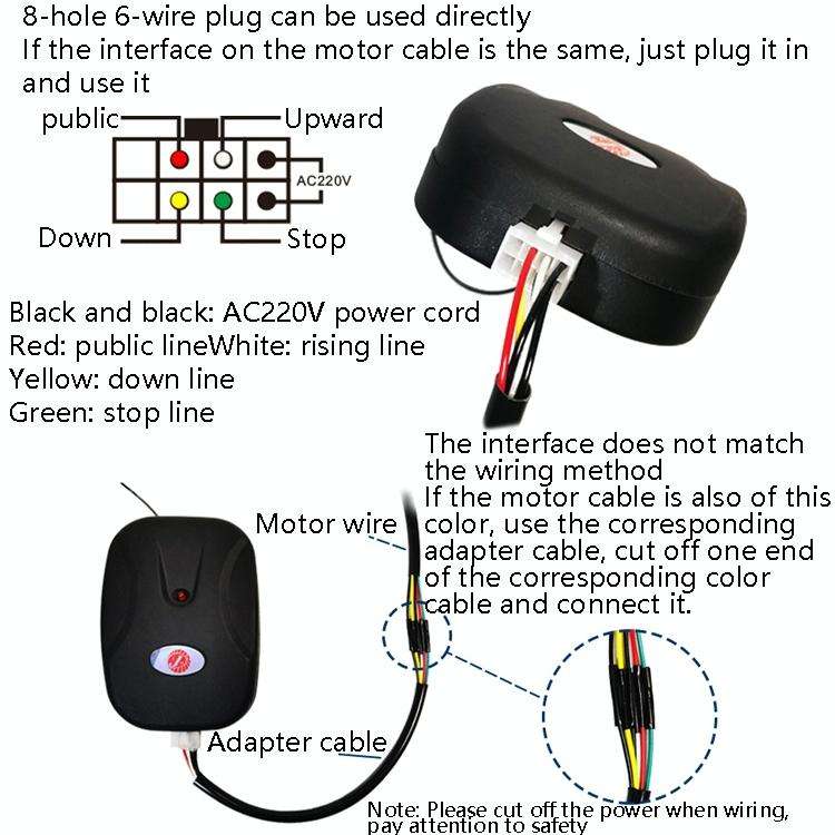 Electric Garage Door Controller Rolling Door Roll Gate Remote Control Plug-Chain Motor Receiver