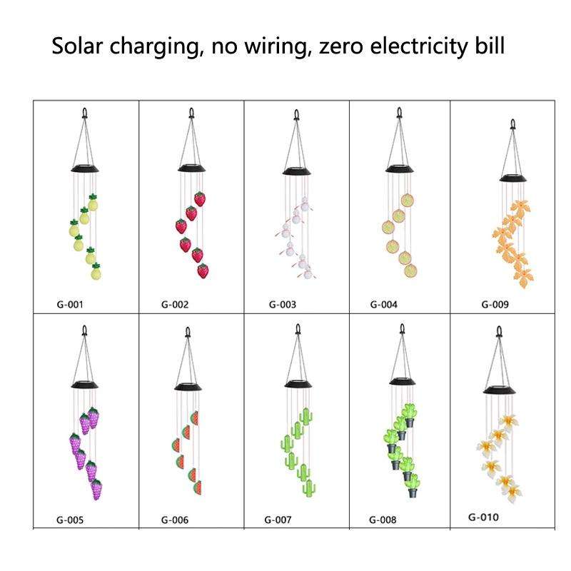 Solar Wind Chime Lamp Outdoor Balcony Decorative Landscape(G-004)