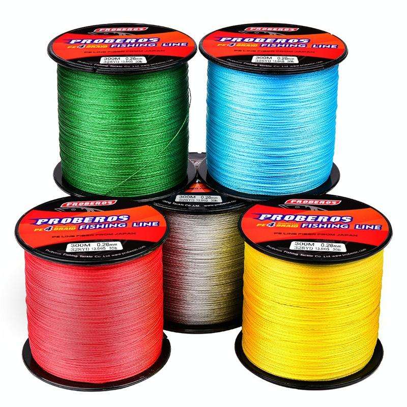 PROBEROS 4 Edited 300M Fish Line, Line number: 6.0 / 60LB(Grey)