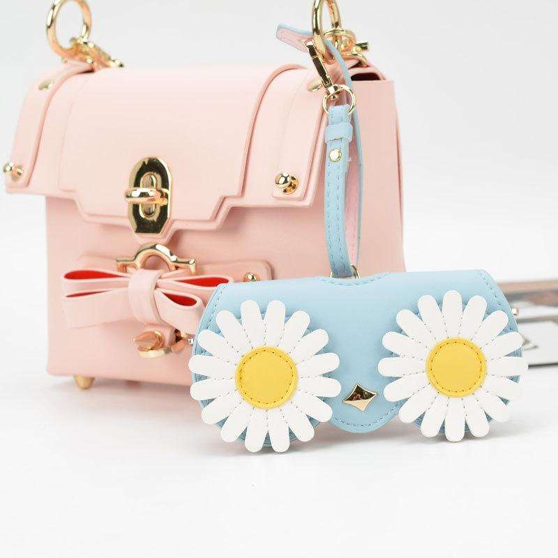Cute And Funny PU Sunglasses Case Portable Glasses Case With Hanging Buckle, Colour: Mengbao (Gra...