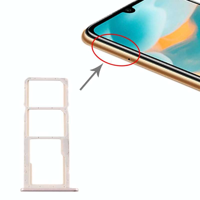 SIM Card Tray + SIM Card Tray + Micro SD Card Tray for Huawei Y6 (2019) (Gold)