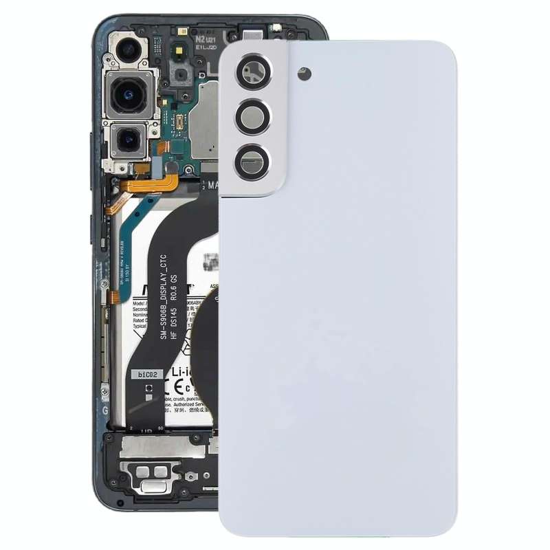 For Samsung Galaxy S22+ 5G SM-S906B Battery Back Cover with Camera Lens Cover (White)