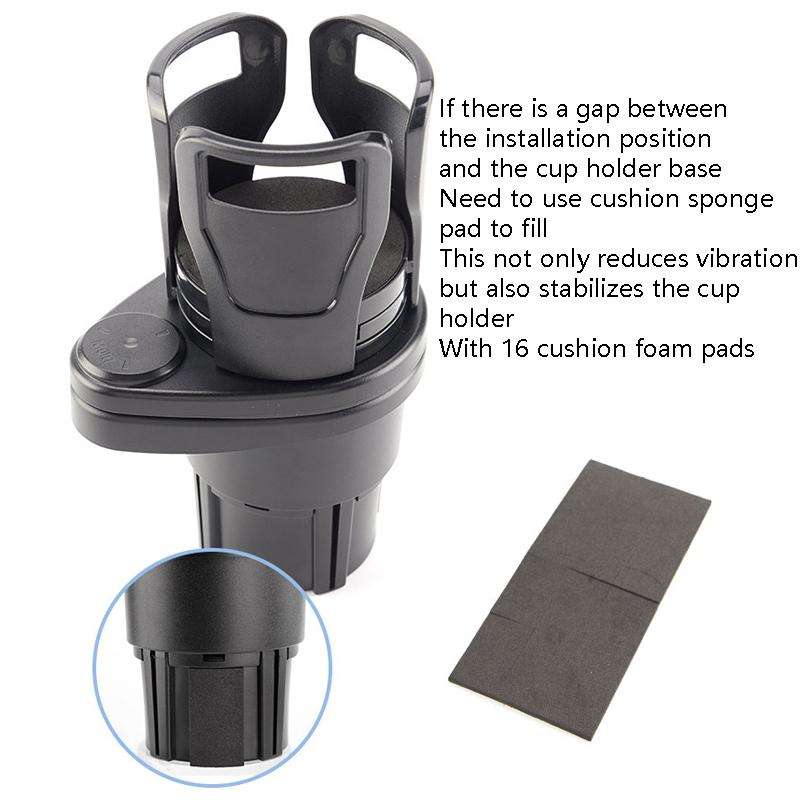 Multi-Function Car Cup Rack Modified Cup Mat Beverage Rack, Colour: Matt Black