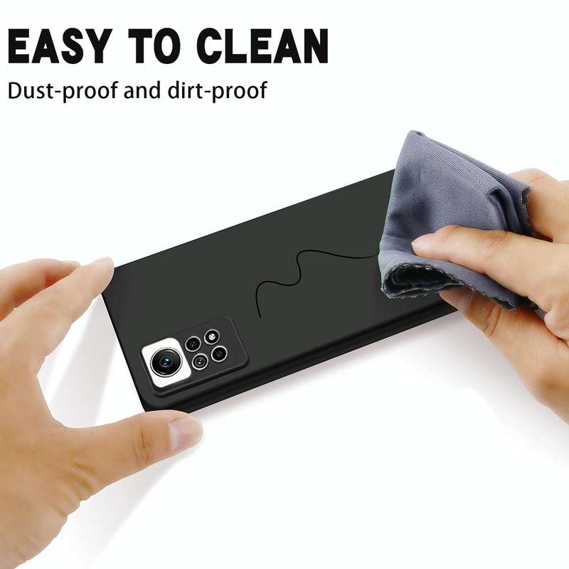 For Xiaomi Redmi Note 12 Pro 4G Pure Color Liquid Silicone Shockproof Phone Case(Black)