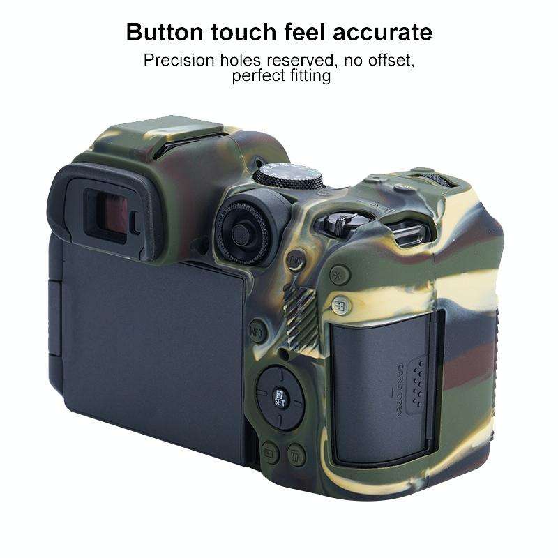 For Canon EOS R7 Soft Silicone Protective Case (Camouflage)