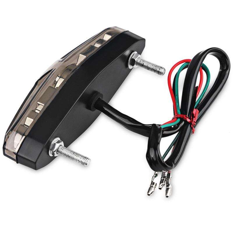 2 PCS KC-WD-NEW-3X Motorcycle LED Brake Light Running Lamp (Transparent Black)