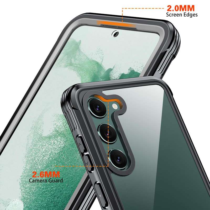 For Samsung Galaxy S23+ 5G RedPepper Transparent Shockproof Phone Case