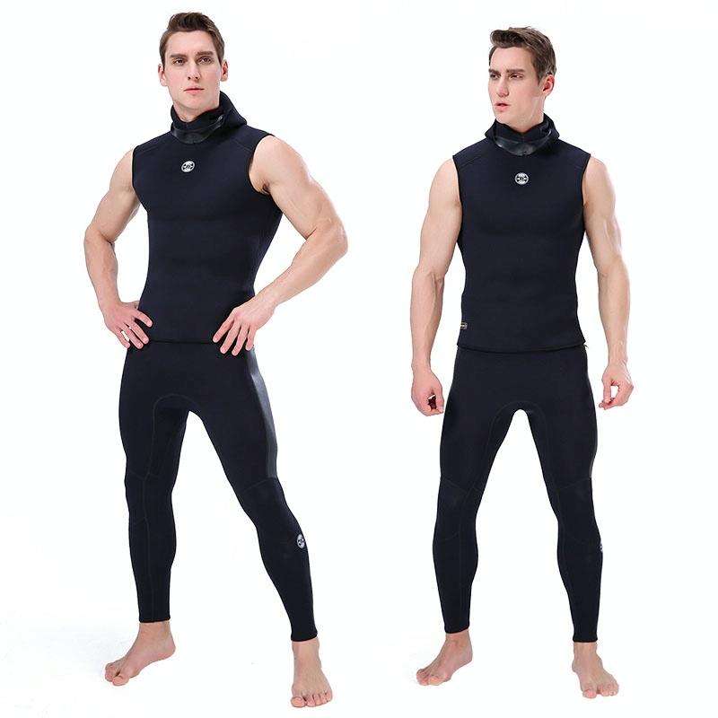 Slinx Hood Keep Warm Surf Diving Vest With Headgear, Size: XXXL(Black)