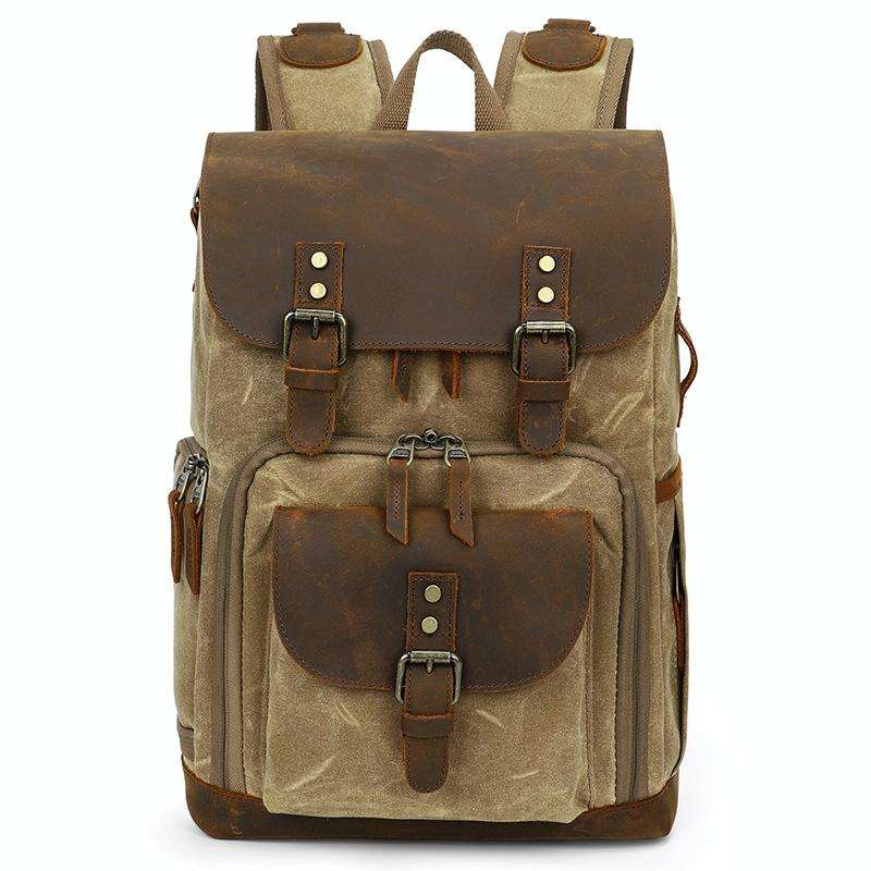 K-86 Casual Shoulder Camera Bag Contrast Waterproof Batik Canvas Single Digital Camera Photo Back...