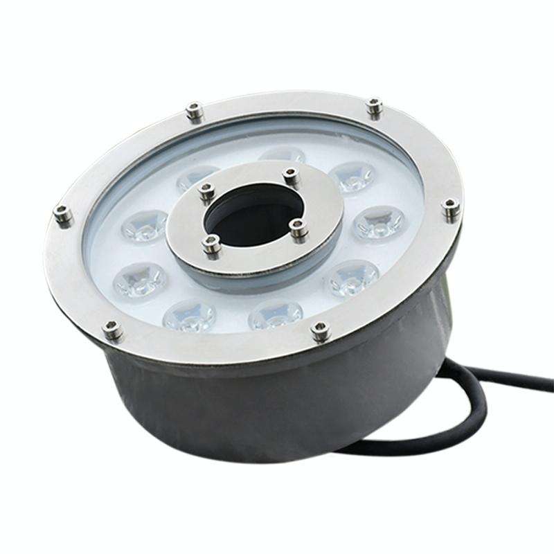 6W Landscape Colorful Color Changing Ring LED Aluminum Alloy Underwater Fountain Light(Colorful)