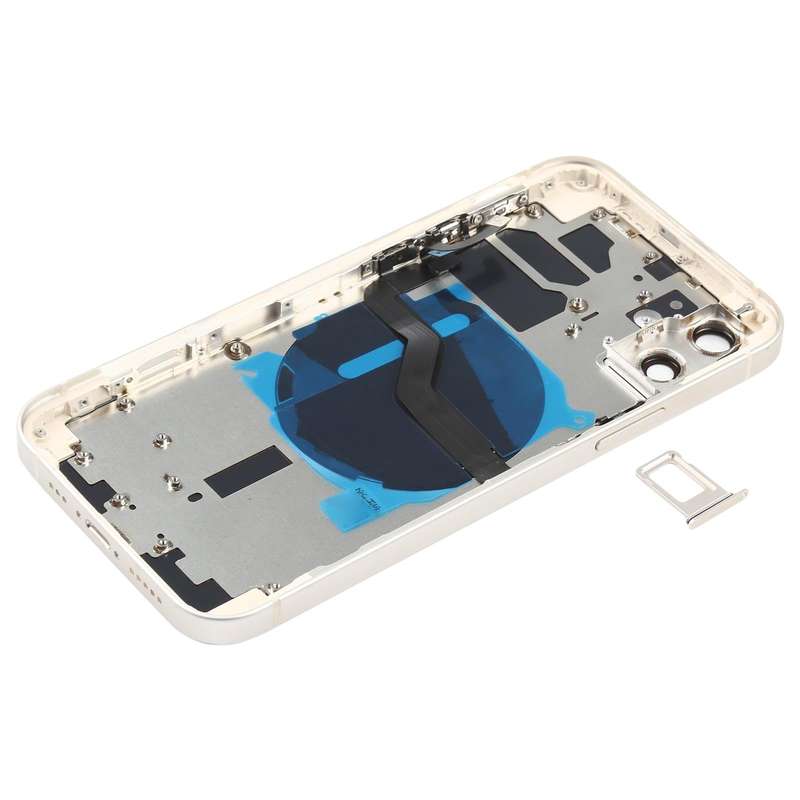 Battery Back Cover (with Side Keys & Card Tray & Power + Volume Flex Cable & Wireless Charging Mo...
