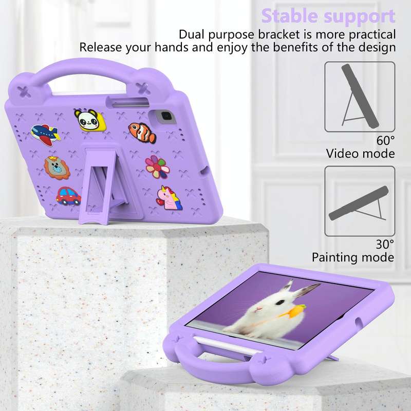 For Samsung Galaxy Tab S6 Lite 10.4 2020/2022 Handle Kickstand Children EVA Shockproof Tablet Cas...