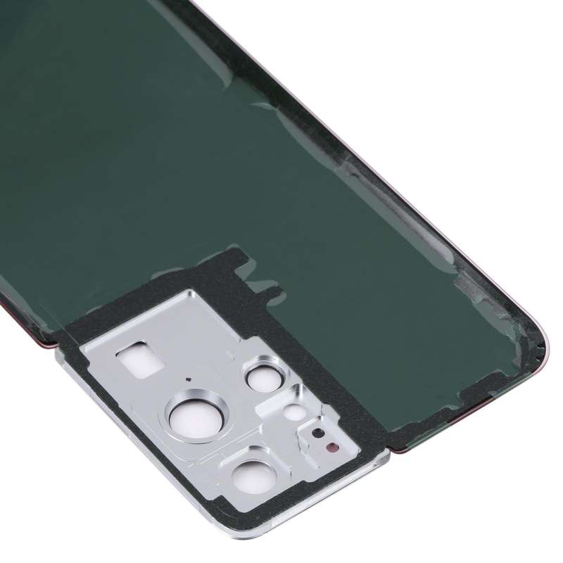 For Samsung Galaxy S21 Ultra 5G Battery Back Cover with Camera Lens Cover (Red)