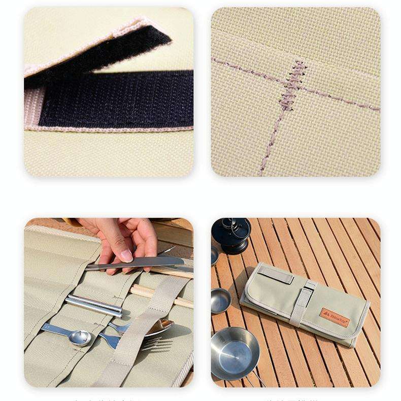 ShineTrip Outdoor Camping Tableware Storage Bag Oxford Cloth Camping Rack Meal Bag