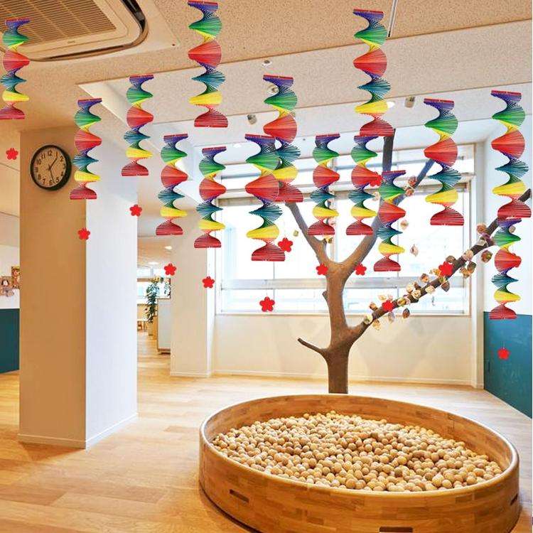 Classroom Wall Hanging Curtain Color Rotation Wind Turn, Size: 90x20cm
