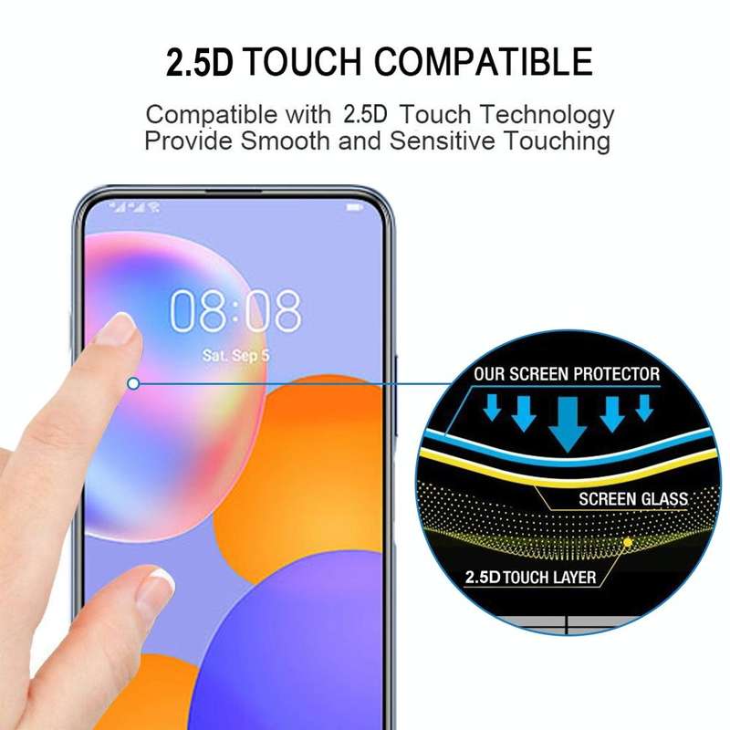For Huawei Y9a Full Glue Full Screen Tempered Glass Film