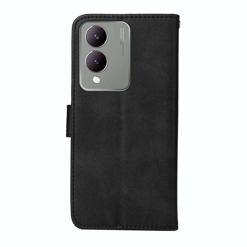 For vivo Y17s Classic Calf Texture Flip Leather Phone Case(Black)