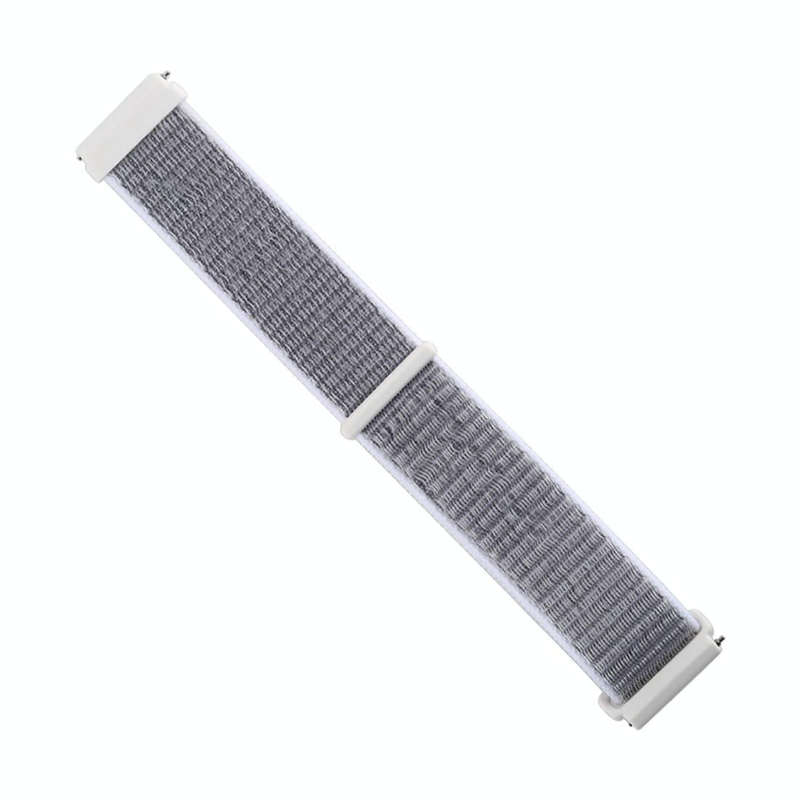 For Fitbit Versa / Versa 2 Nylon Watch Band with Hook and Loop Fastener(Grey)