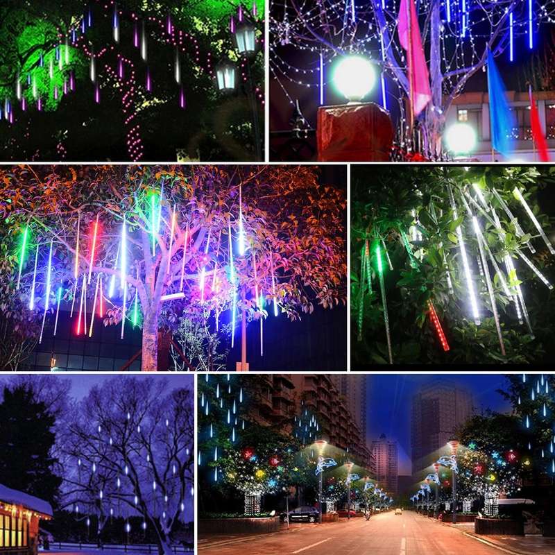 50cm 8 Tubes DIP Meteor Rain Light, LED Decorative Light, Tube Diameter: 1.2cm, AC 100-240V, US, ...