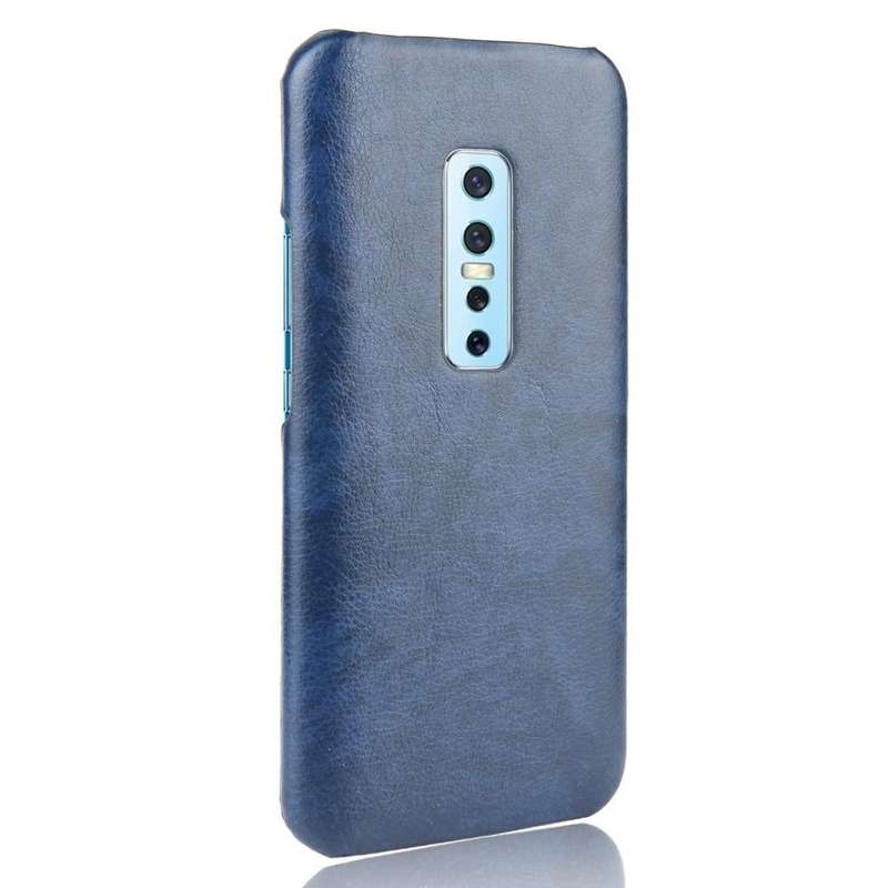 For Vivo V17 Pro Shockproof Litchi Texture PC + PU Case(Blue)