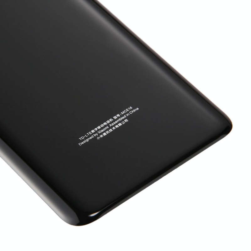 For Xiaomi Mi 6 Glass Battery Back Cover(Black)