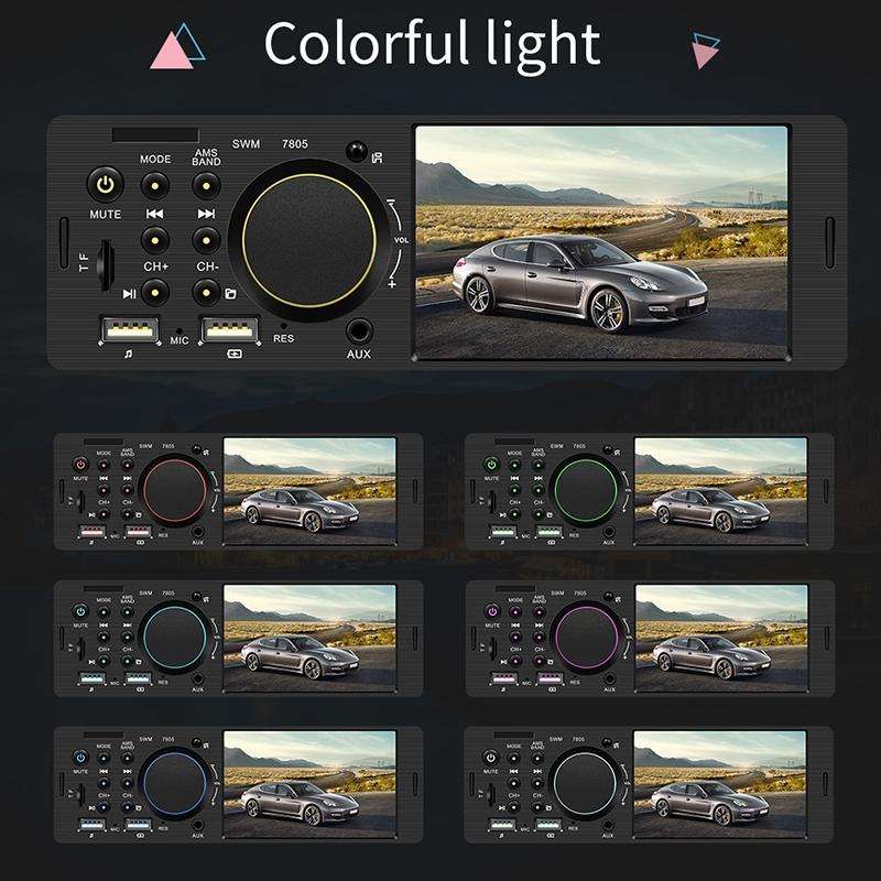 7805 4.1 inch Universal Car Radio Receiver MP5 Player, Support FM & Bluetooth & TF Card with Remo...
