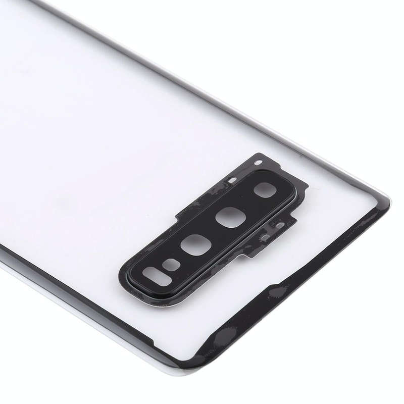 For Samsung Galaxy S10 G973F/DS G973U G973 SM-G973 Transparent Battery Back Cover with Camera Len...