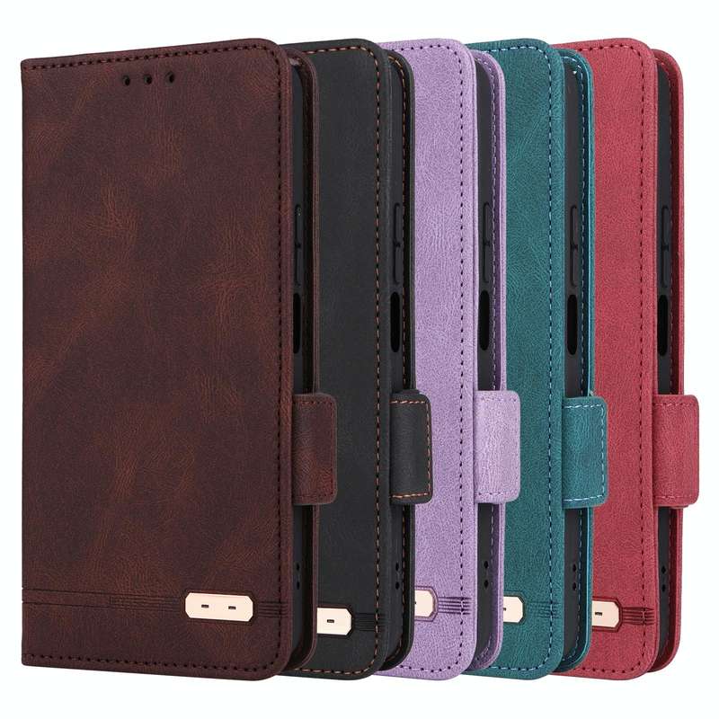 For Honor X7b Magnetic Clasp Flip Leather Phone Case(Brown)