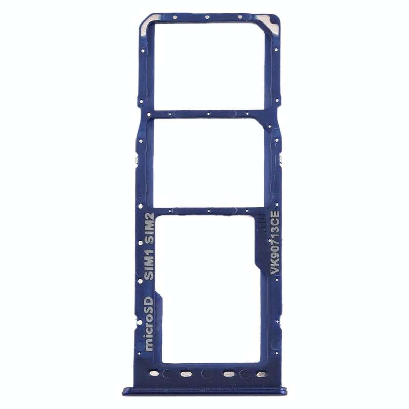 For Galaxy A10 SIM Card Tray + SIM Card Tray + Micro SD Card Tray (Blue)