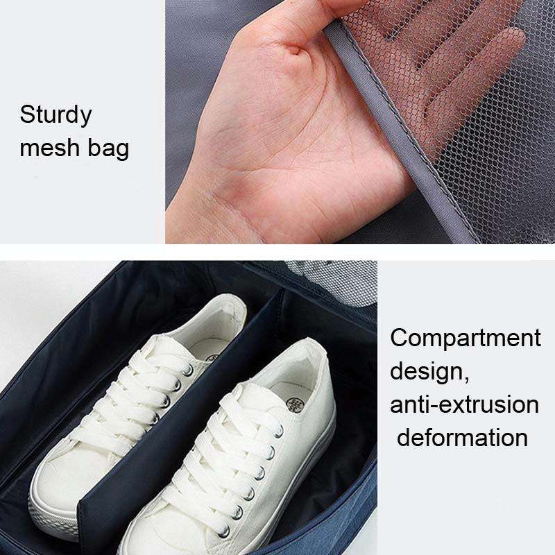 Multifunctional Travel Shoe Storage Bag Portable Multi-layer Shoe Box(Sky Blue)