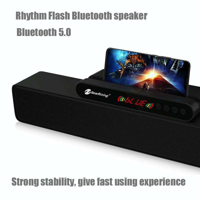 Newrixing NR-5017 LED Bluetooth Portable Speaker TWS Connection Loudspeaker Sound System 10W Ster...