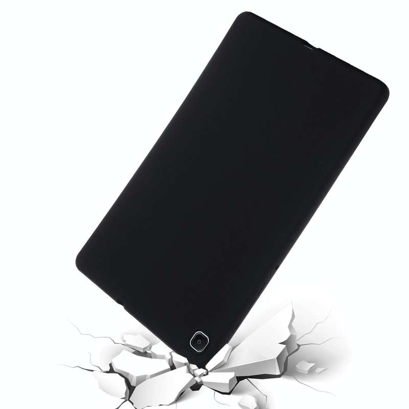 For Samsung Galaxy Tab S6 Lite Solid Color Liquid Silicone Shockpoof Tablet Case(Black)