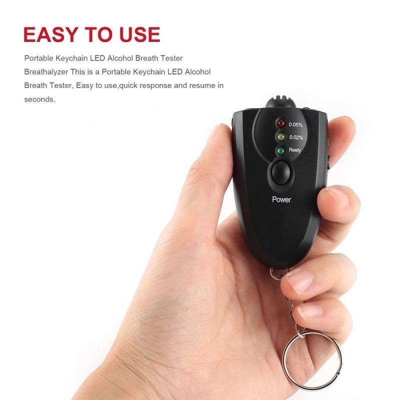 Car Portable Mini LED Air Blow Alcohol Tester(Without Battery)