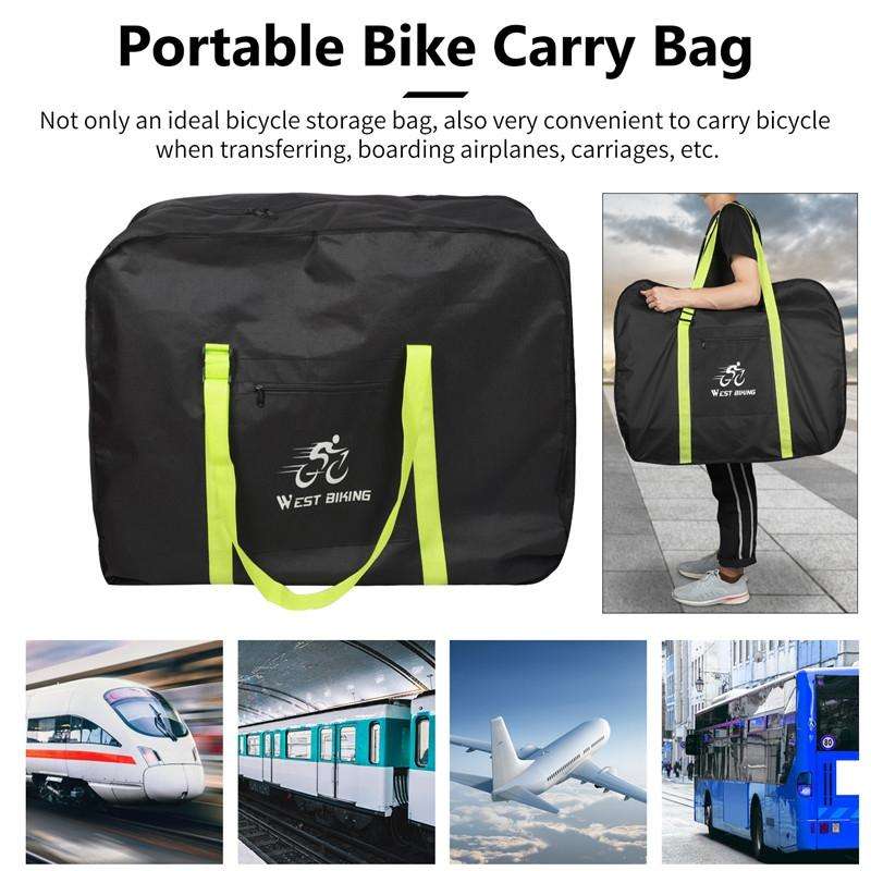 WEST BIKING Folding Bicycle Bag Bicycle Storage Bag Large Green