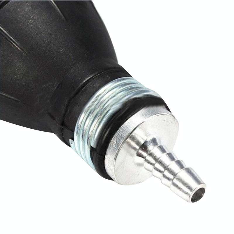 Universal Car Boat Motor Motorcycle Gasoline Pump Spherical Rubber Manual Fuel Pump, Size:6mm(Black)