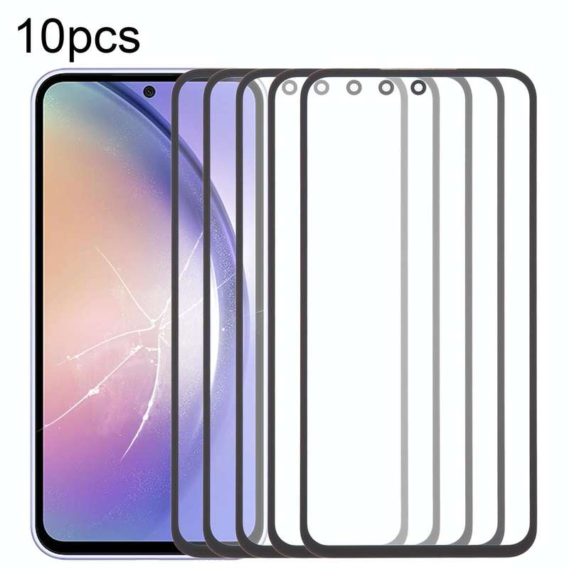 For Samsung Galaxy A54 SM-A546B 10pcs Front Screen Outer Glass Lens with OCA Optically Clear Adhe...