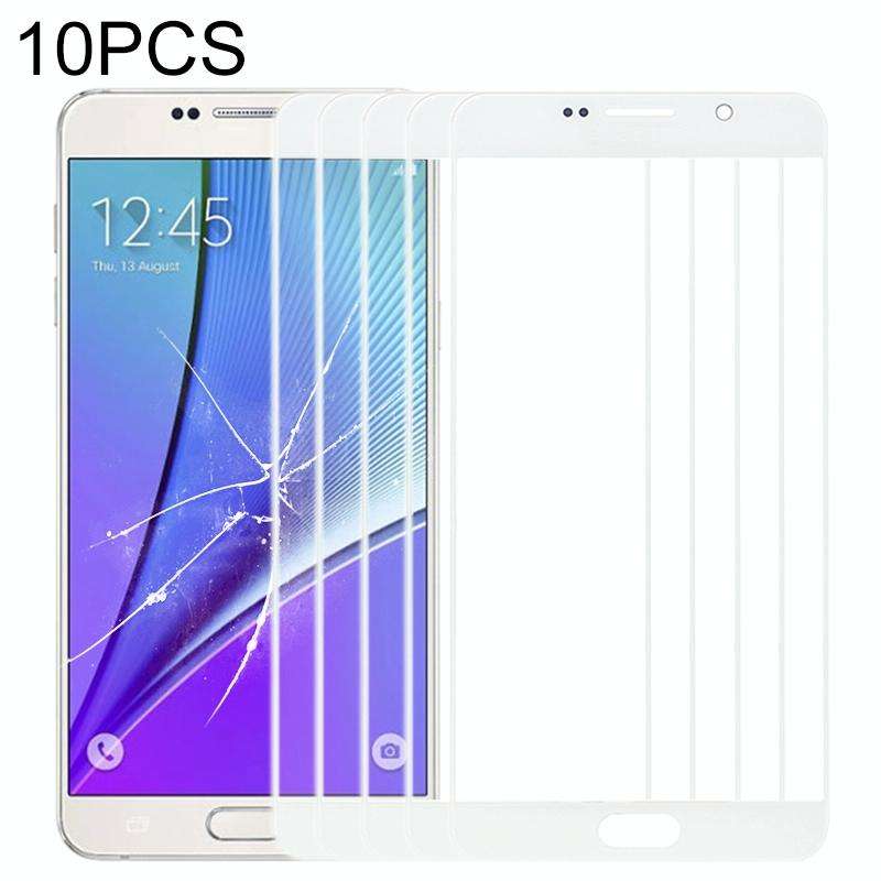 For Samsung Galaxy Note 5 10pcs Front Screen Outer Glass Lens (White)