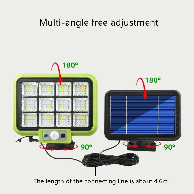 12 x 12 COB Outdoor Waterproof Solar Split Type Wall Light Human Induction Garden Corridor Househ...