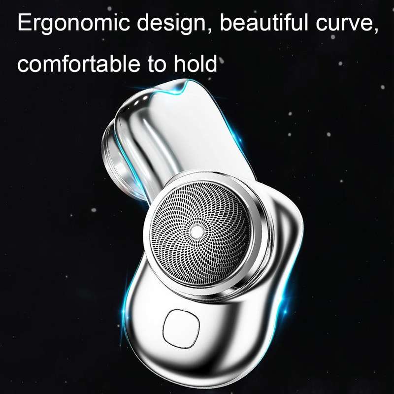 Electric Mini Shaver USB Rechargeable Waterproof Portable Razor(Gradient Blue)