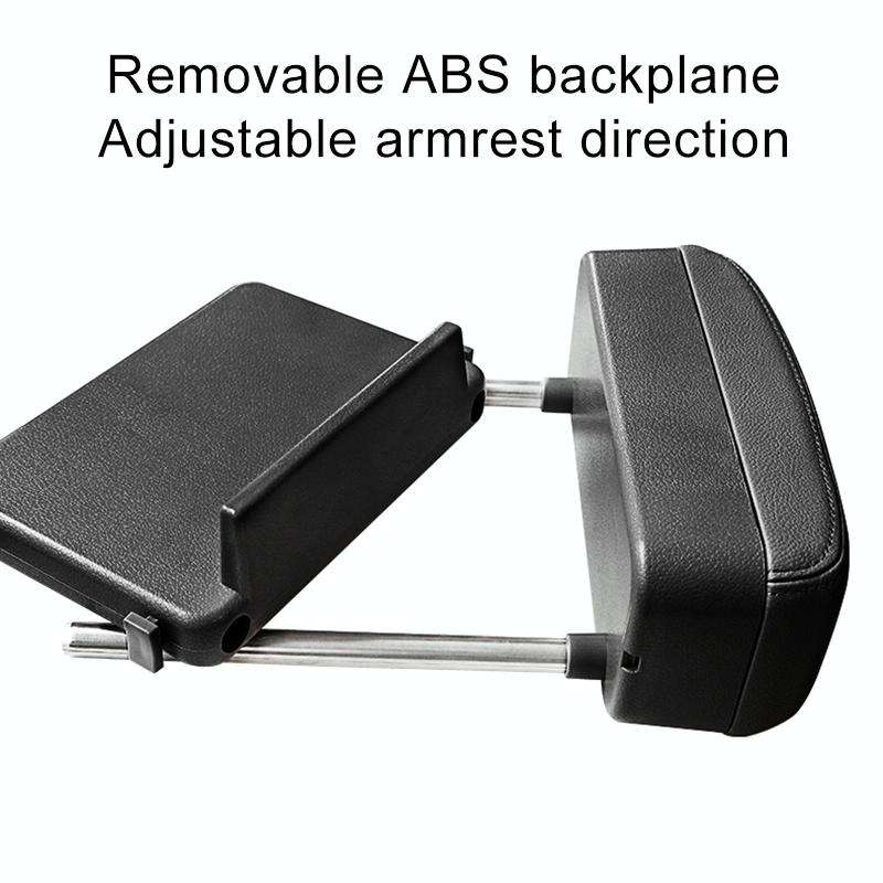 Universal Car PU Leather Wrapped Armrest Box Cushion Car Armrest Box Mat with Storage Box (Grey)