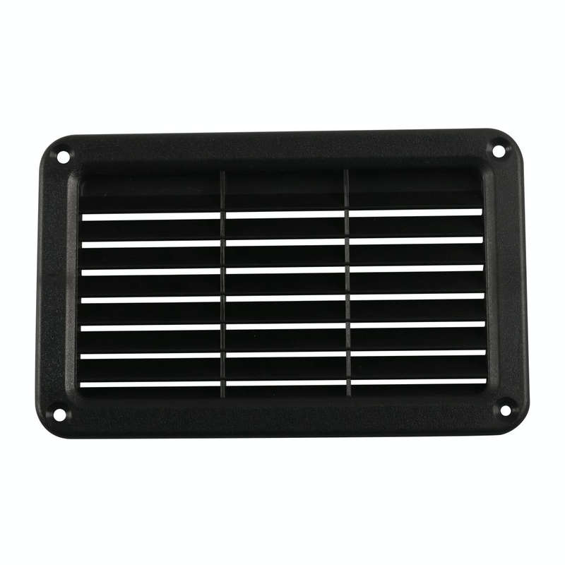 A6788 193x122mm Black Rectangle Louvered Ventilation Plastic Venting Panel Cover