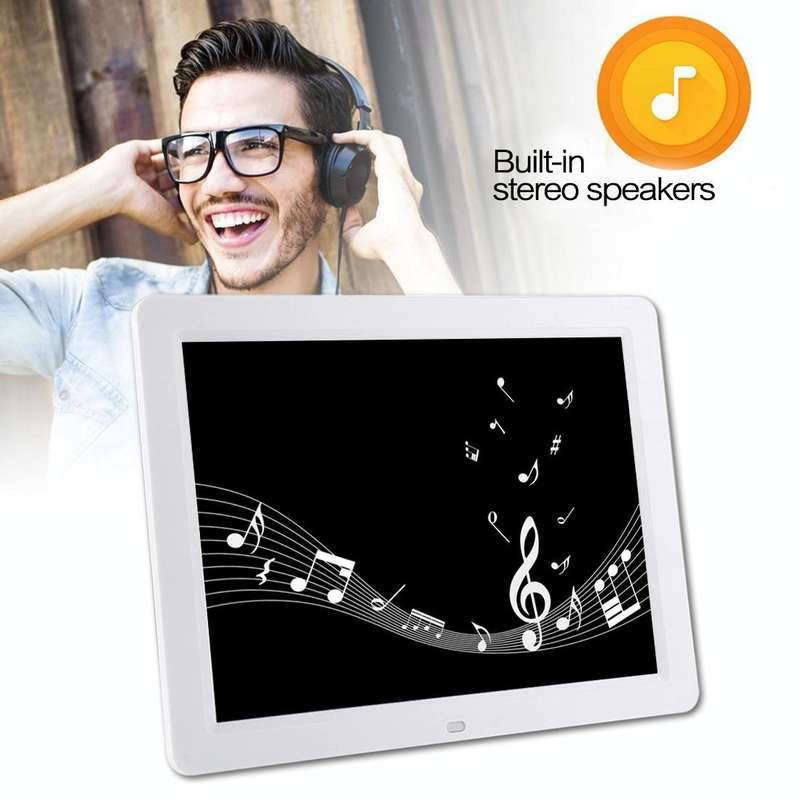 12.0 inch Digital Picture Frame with Remote Control Support SD / MMC / MS Card and USB , White (1...