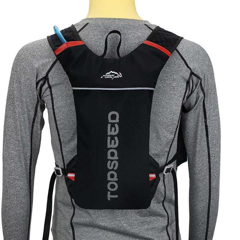 INOXTO Outdoor Sports Backpack Marathon Running Cycling Bag Water Kettle Bag(498A Black)