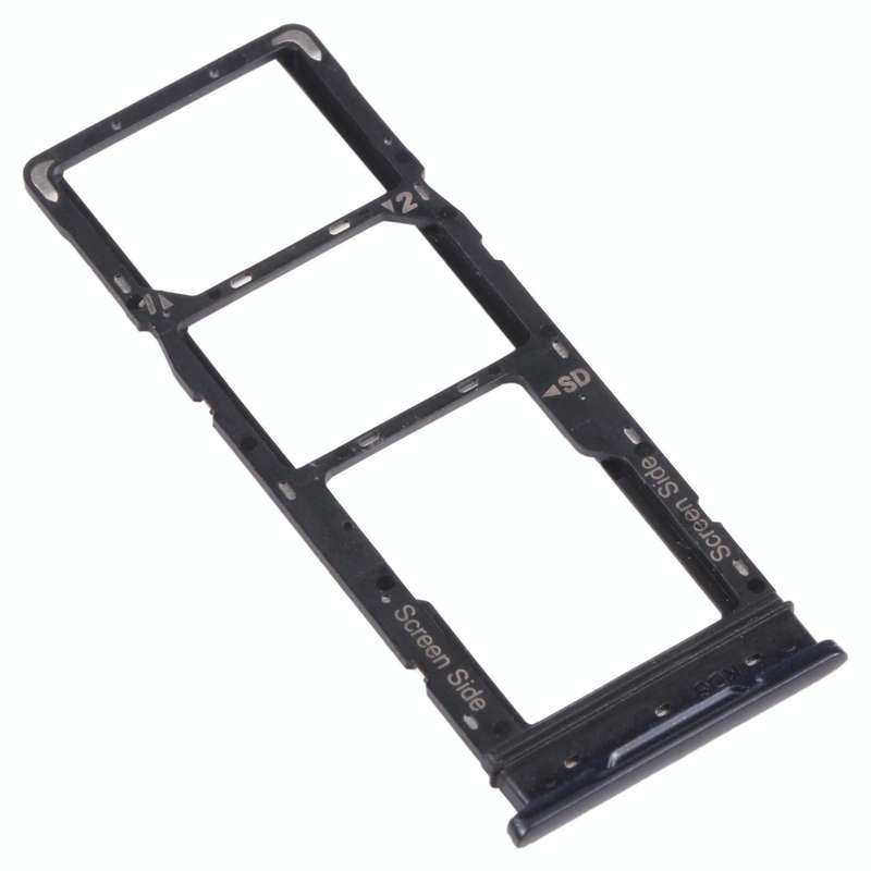 For Tecno Spark 5 Air KD6a SIM Card Tray + SIM Card Tray + Micro SD Card Tray (Black)