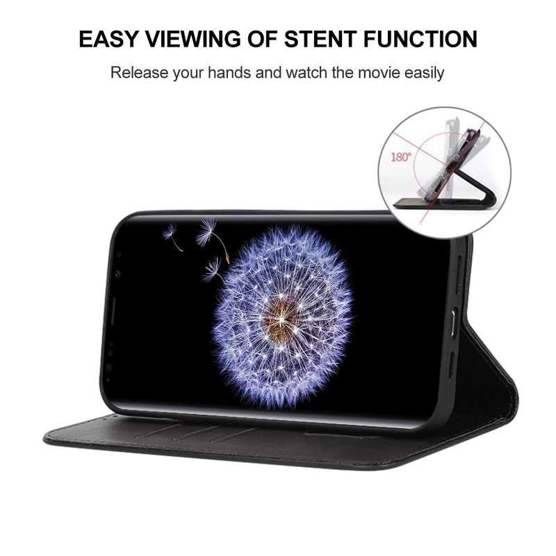 For Samsung Galaxy S9 Plus Magnetic Closure Leather Phone Case(Black)