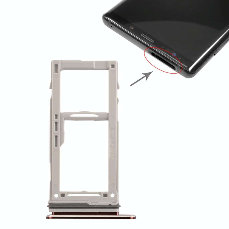 For Galaxy Note9 SIM Card Tray + SIM Card Tray / Micro SD Card Tray (Gold)