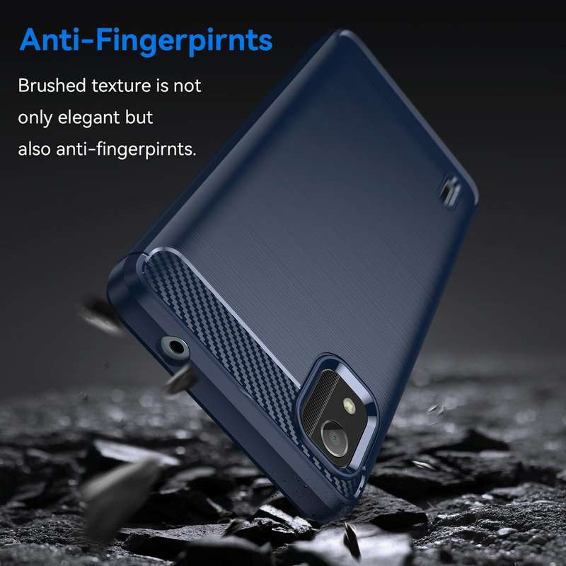 For Nokia C2 2nd Edition Brushed Texture Carbon Fiber TPU Phone Case(Blue)