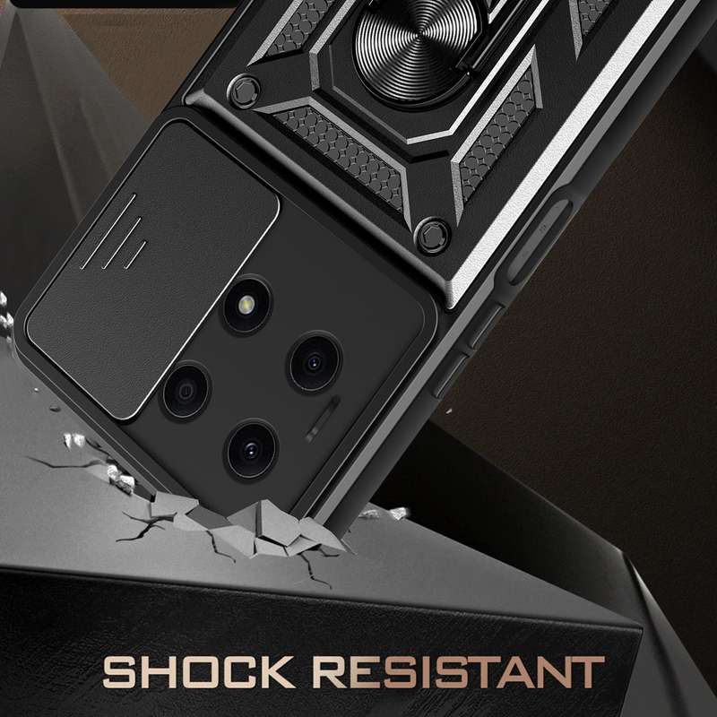 For Honor X8a 4G Sliding Camera Cover Design TPU + PC Phone Case(Silver)